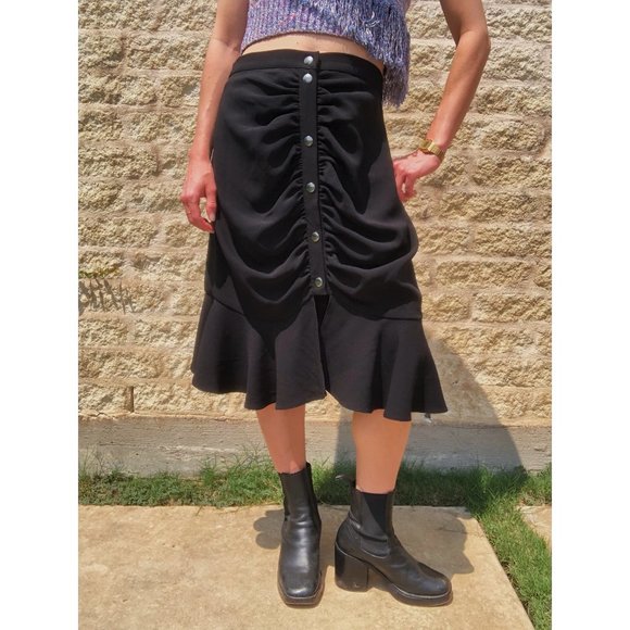 J.W. Anderson Dresses & Skirts - J.W. ANDERSON BUTTON FRONT RUFFLE HEM SKIRT